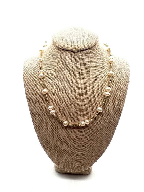 2mm Classic Pearl Beaded Necklace