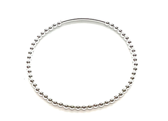 3mm Silver Classic Bar Collection Bracelet