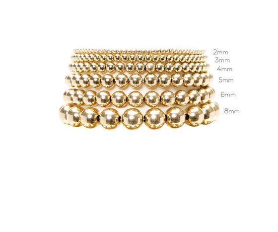 4mm Yellow Gold Filled Classic Corrugated Bracelet