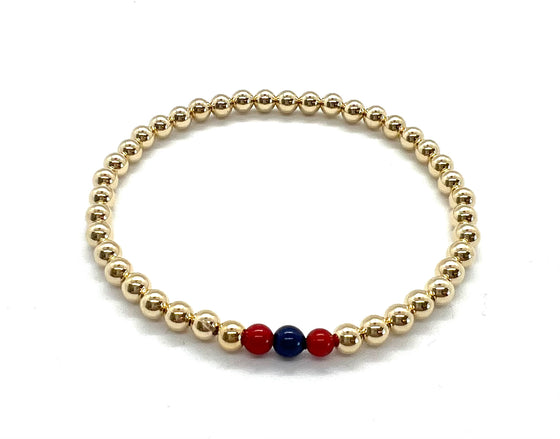 College Series Gemstone Beaded Bracelet