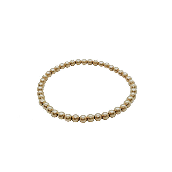 4mm Yellow Gold Filled Classic Matte Bracelet