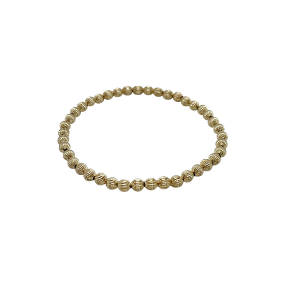 4mm Yellow Gold Filled Classic Corrugated Bracelet