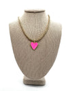3mm Beaded Heart Necklace