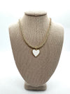 3mm Beaded Heart Necklace