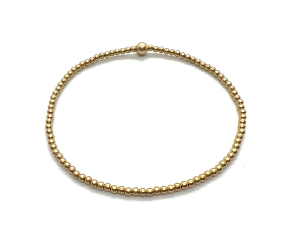 2mm Yellow Gold Filled Classic Matte Bracelet