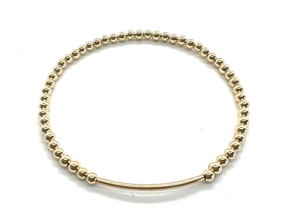 Yellow Gold Filled Classic Bar Collection Bracelet