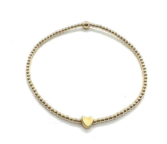 2mm Heart Bracelet