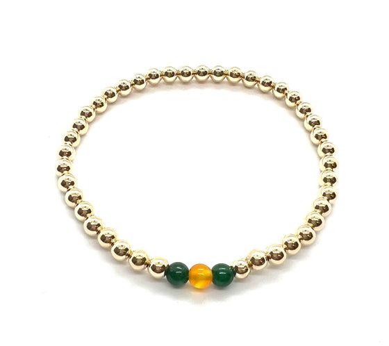 College Series Gemstone Beaded Bracelet