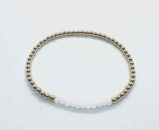 3mm Moonstone Gemstone Bracelet