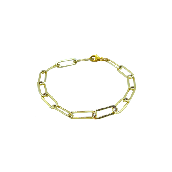 Yellow Gold Filled Paperclip Bracelet