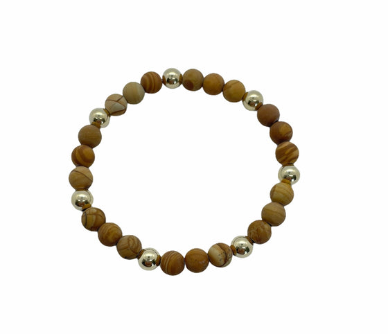 6mm Wood Gemstone Bracelet