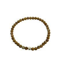  4mm Wood Simple Gemstone Bracelet