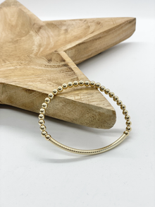 4mm Yellow Gold Filled Long Bar Classic Collection Bracelet