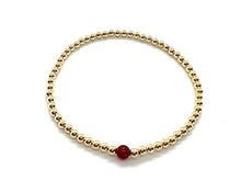  College Series Single Gemstone Beaded Bracelet
