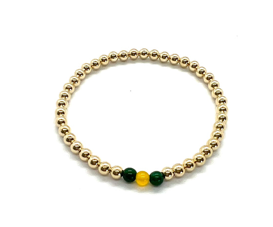 College Series Gemstone Beaded Bracelet